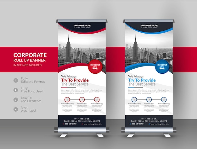 Corporate rollup of banner ontwerpsjabloon