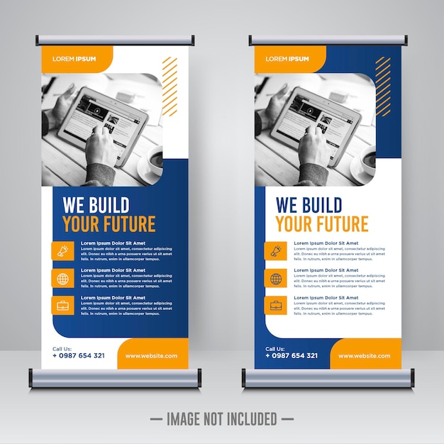 Corporate rollup of x banner ontwerpsjabloon