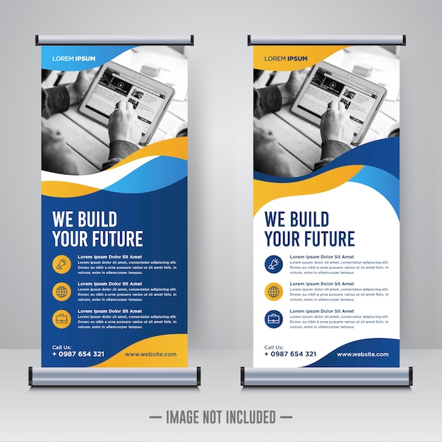 Corporate rollup of x banner ontwerpsjabloon