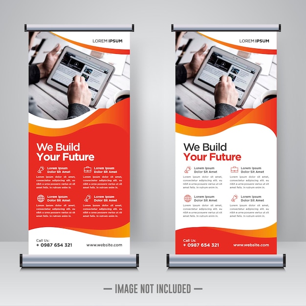 Corporate rollup of x banner ontwerpsjabloon