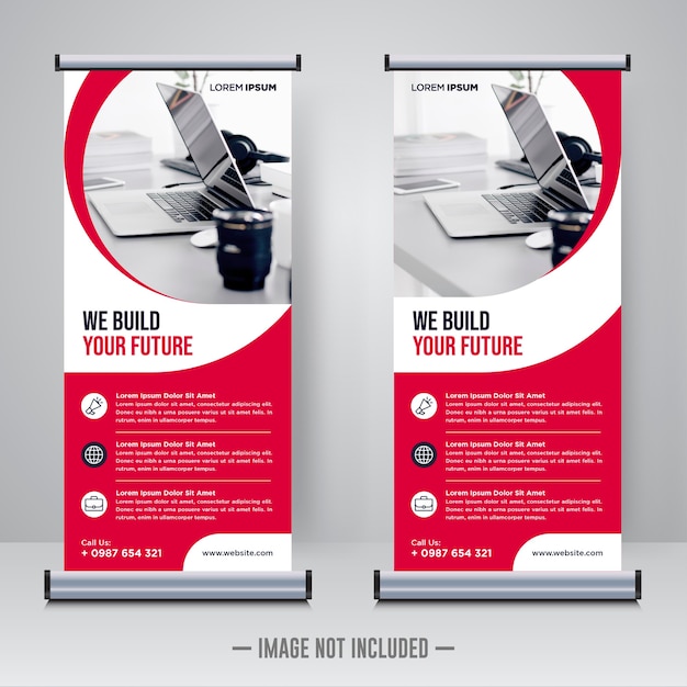 Corporate rollup of x banner ontwerpsjabloon