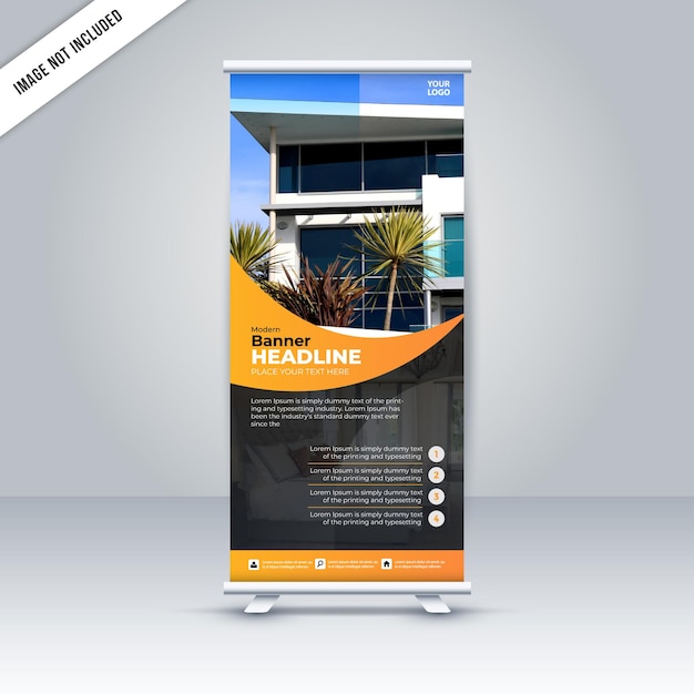 Corporate rollup of x banner ontwerpsjabloon