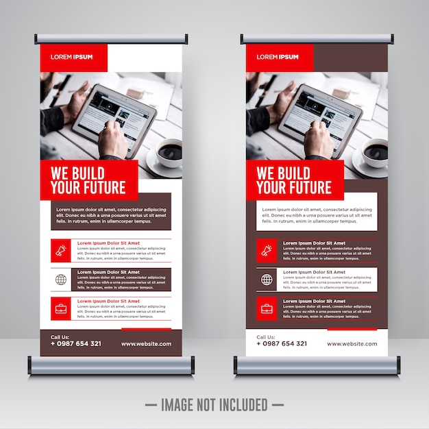ベクトル 企業のロールアップまたはxバナーのデザインテンプレート