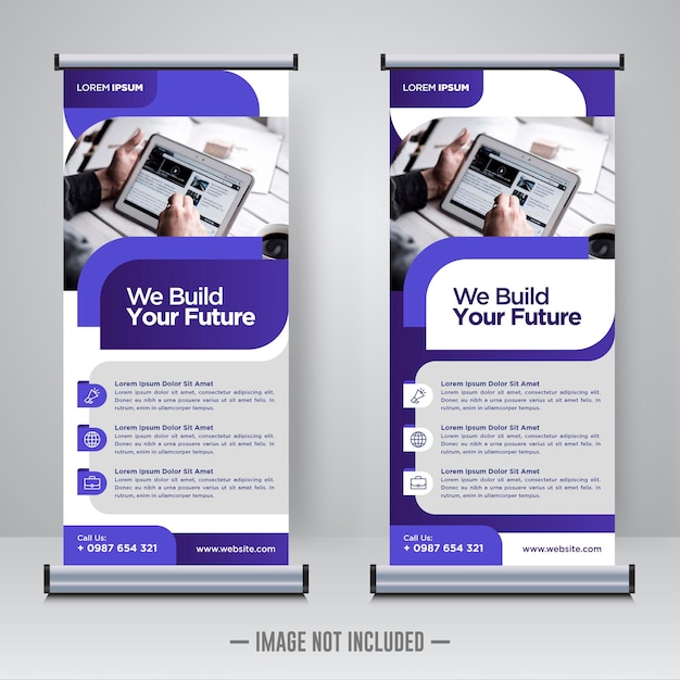 Corporate rollup or X banner design template