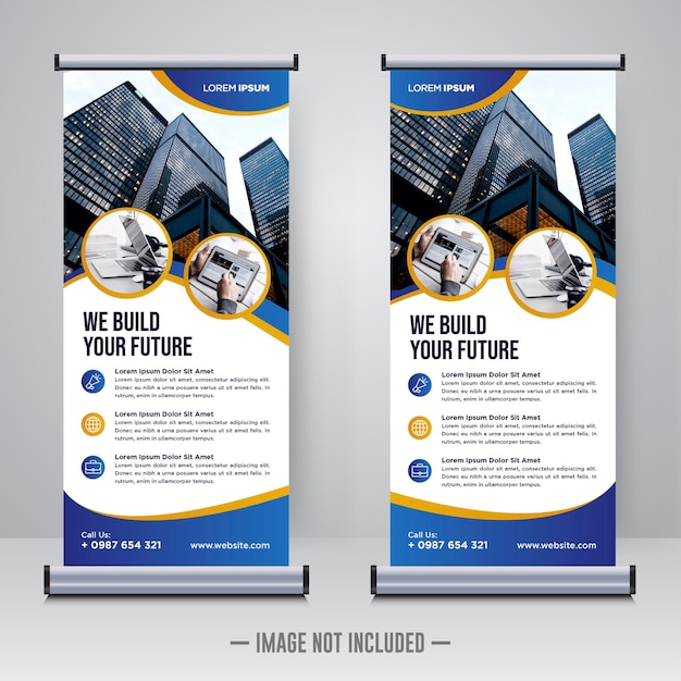 Corporate rollup or x banner design template