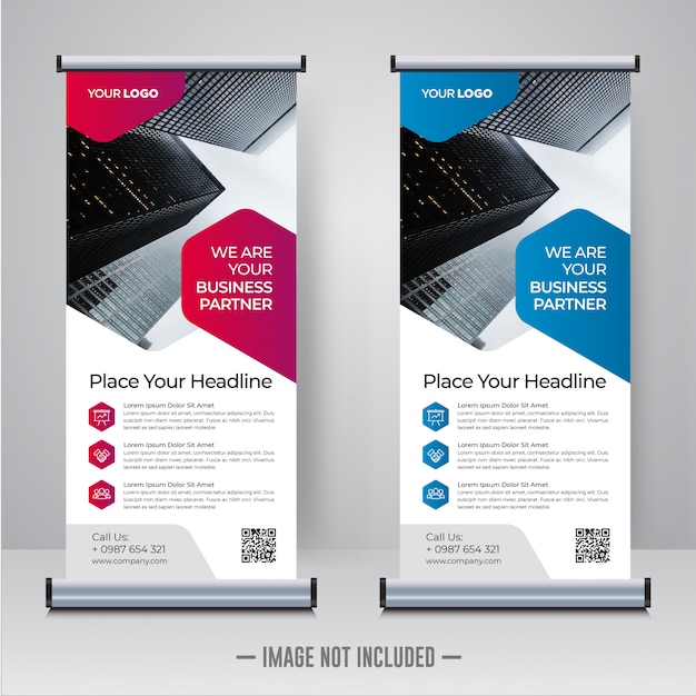 Corporate rollup or x banner   template