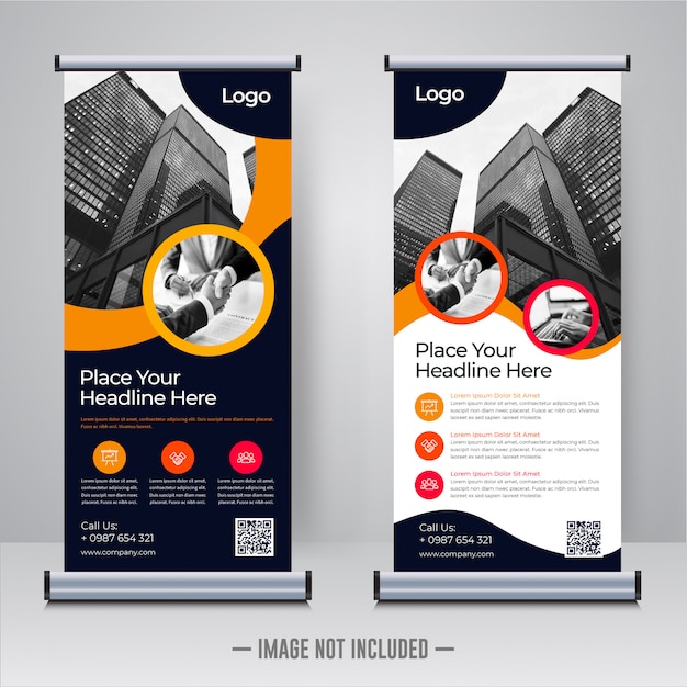 Corporate rollup or xbanner design template