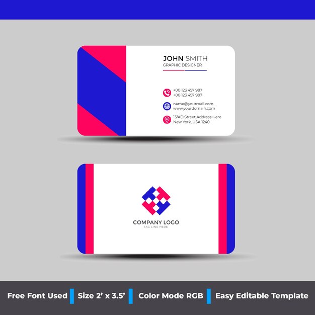 Vector corporate simple business card