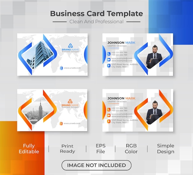 Vector corporate and simple visiting card template