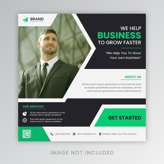 Vector corporate social media banner design instagram post template