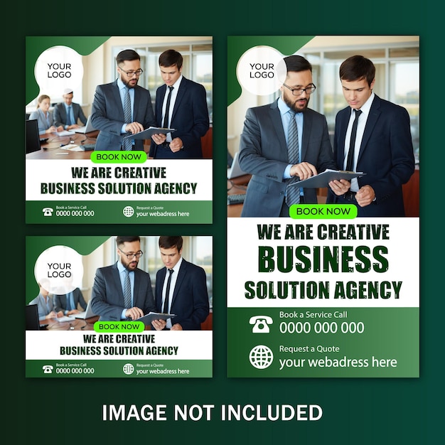 corporate social media banner or instagram post template