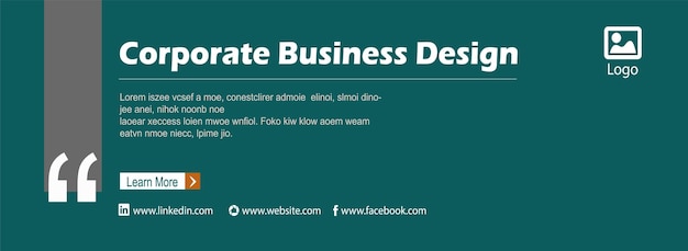 Corporate social media design cover template web banner template with creative s