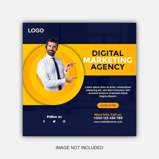 Corporate Social Media amp Digital Marketing Agency Post Template