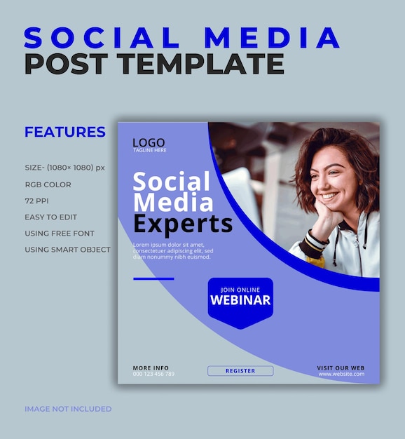 Vector corporate social media digital post template