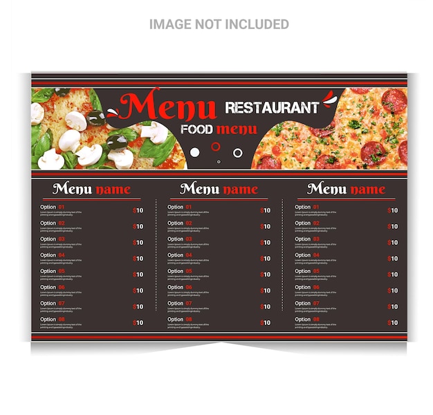Modello di progettazione del menu dell'alimento di progettazione del menu dell'alimento dei social media aziendali