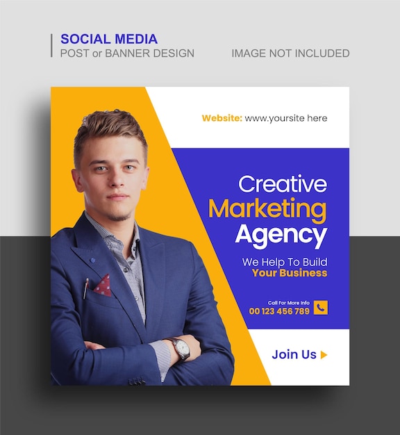 Corporate social media and instagram post template banner