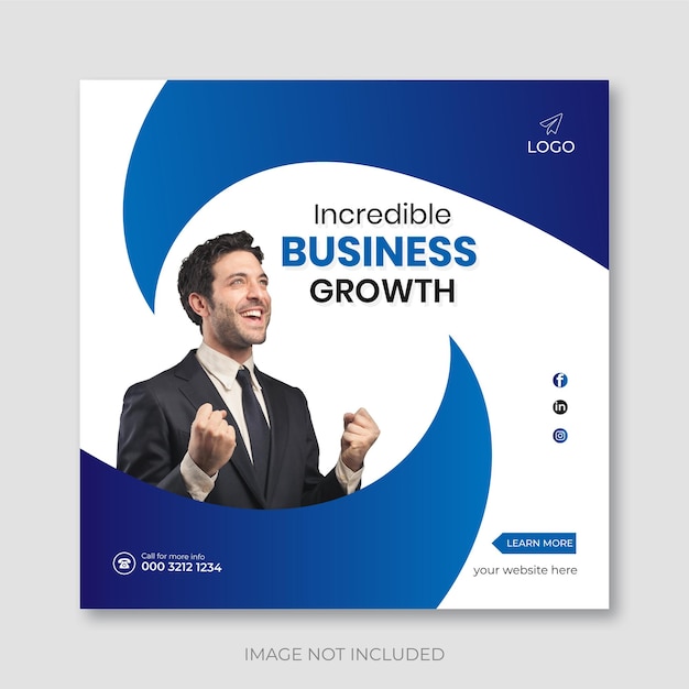Corporate social media and Instagram post template