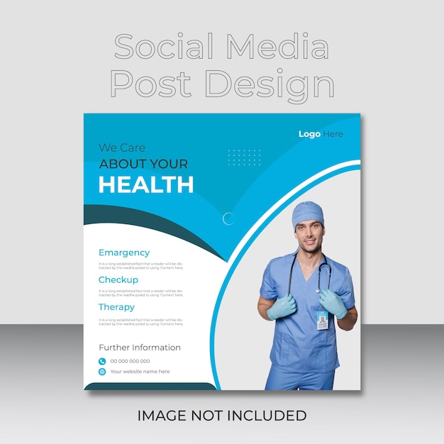 Corporate Social Media Post Design or Medical Banner Template