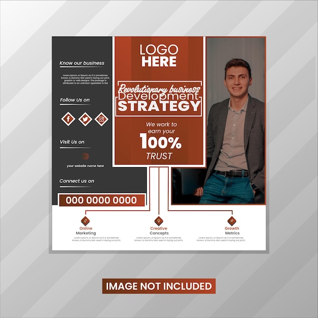 Vector corporate social media post design