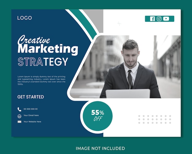 Vector corporate social media post and digital marketing template or flyer