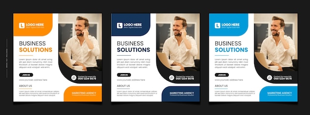 Corporate social media post and instagram post template banner design