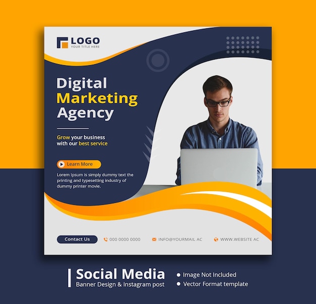 Vector corporate social media post template