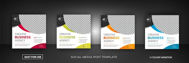 corporate social media post template