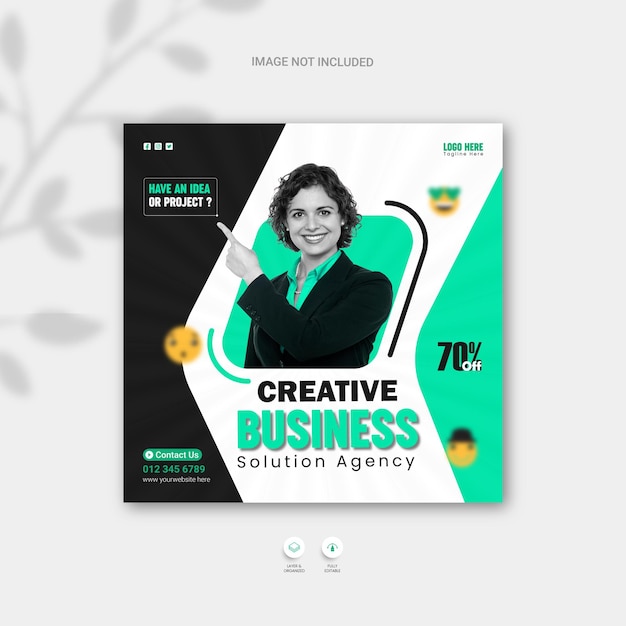 Vector corporate social media post template