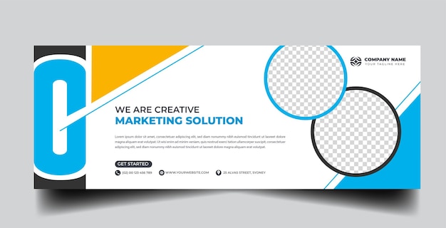 Corporate social median facebook cover design