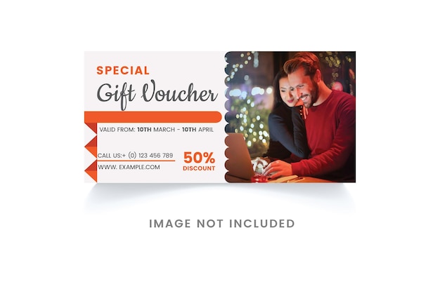 Vector corporate special gift voucher design template