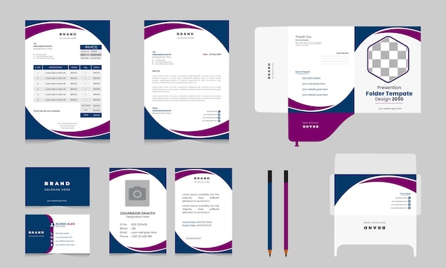 corporate stationary set for your brand