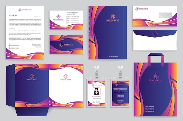 Corporate stationery template