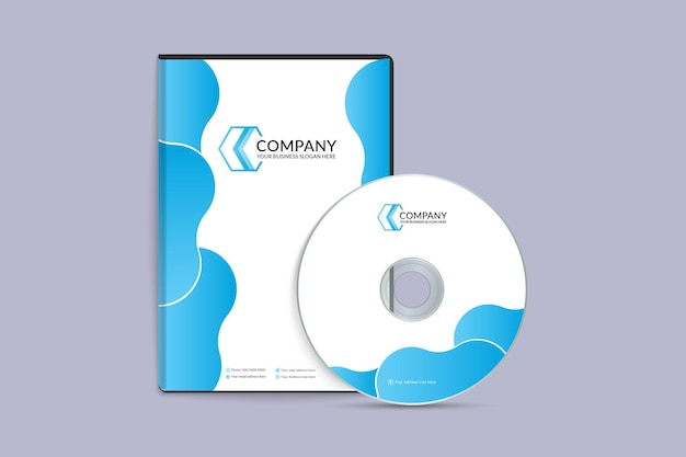 Corporate stijlvolle en elegante business DVD cover sjabloon