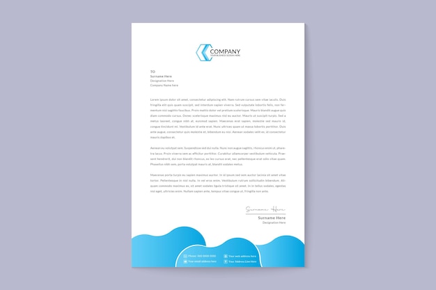 Corporate stylish and elegant business letterhead template