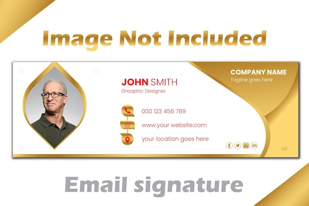 corporate stylish and modern email footer design template or email signature