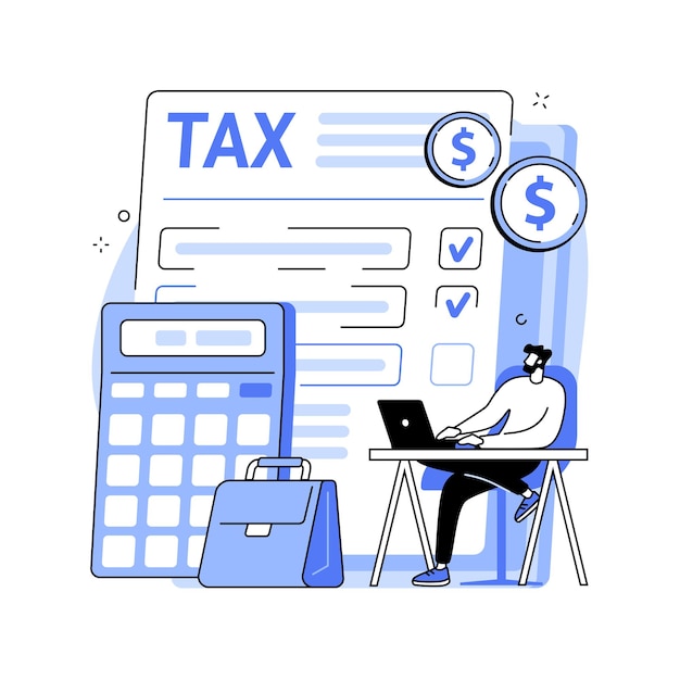 Vector corporate tax abstract concept vector illustration