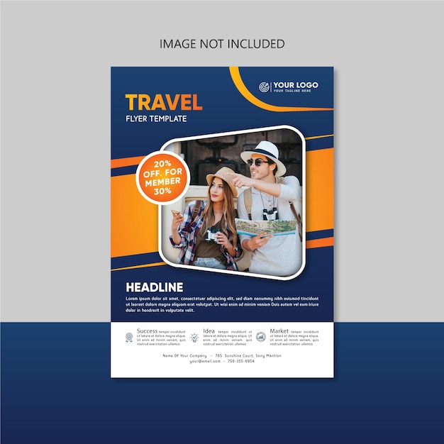 corporate Travel Flayer social media post template