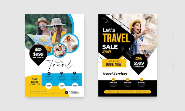 corporate travel poster template design