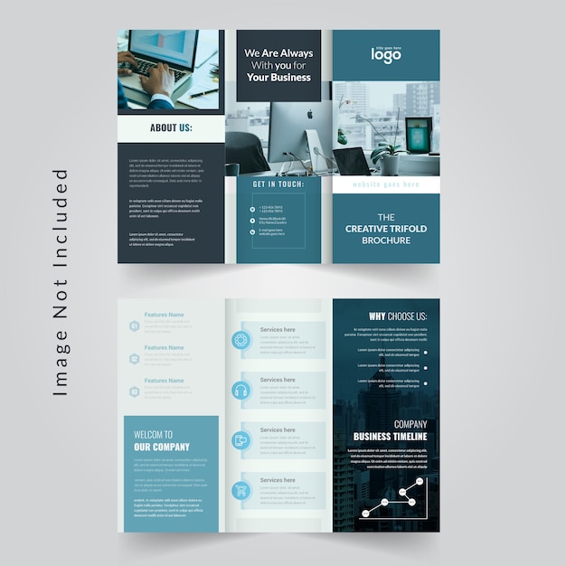 Vector corporate tri fold brochure