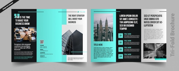 Vector corporate tri-fold brochure