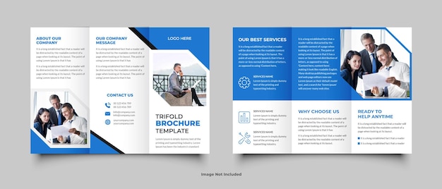 기업 Trifold 브로셔 디자인 템플릿