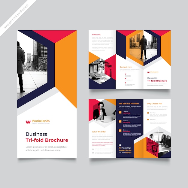 Corporate trifold brochure template 2020 premium vector