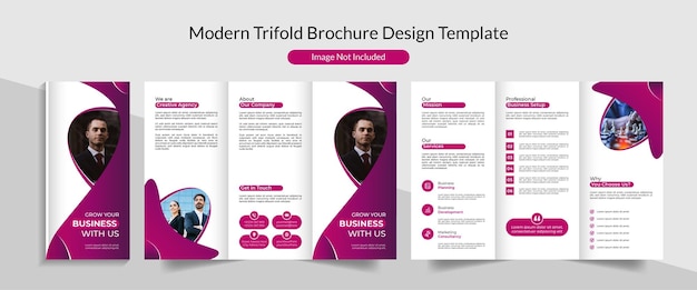 Vettore modello brochure trifold aziendale