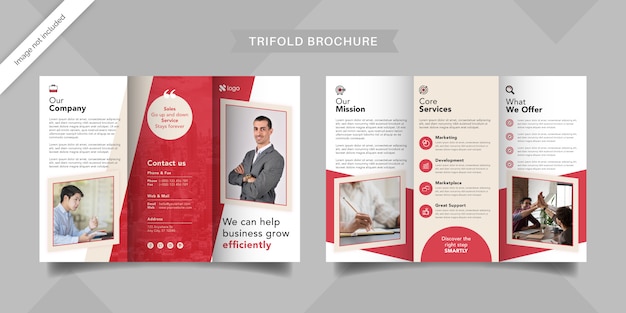 Vector corporate trifold brochure template