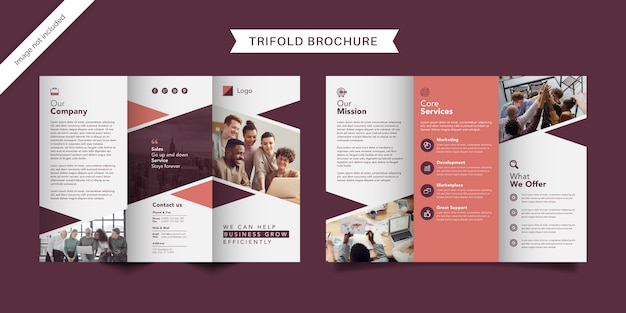 Corporate trifold brochure template