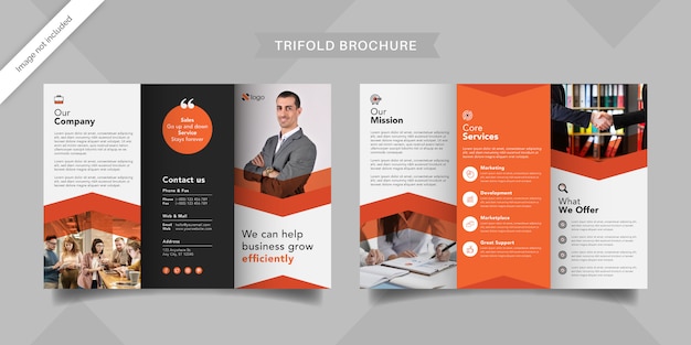 Corporate trifold brochure template