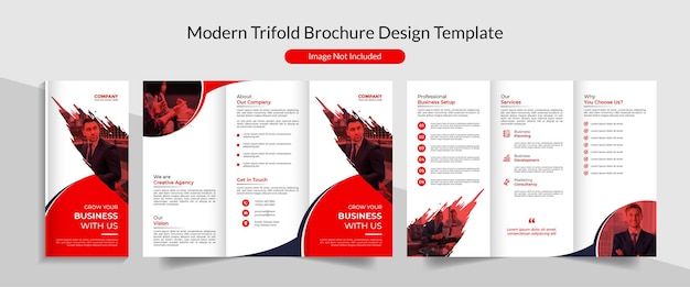 Vector corporate triplet brochure sjabloon