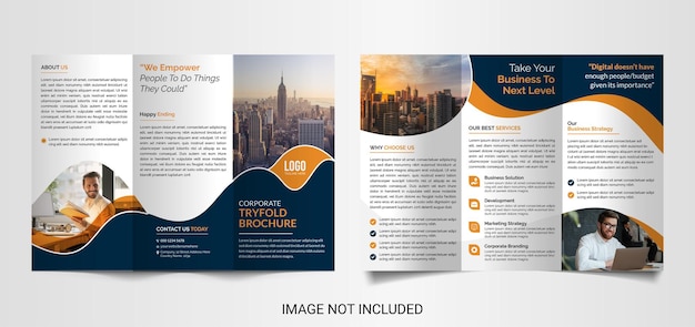 Vector corporate tryfold brochure design