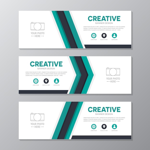 Vector corporate  turquoise business banner