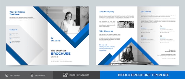 Corporate tweevoudige brochure sjabloon